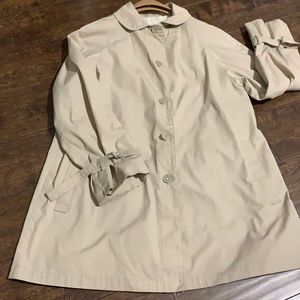 London fog trench coat in tan color